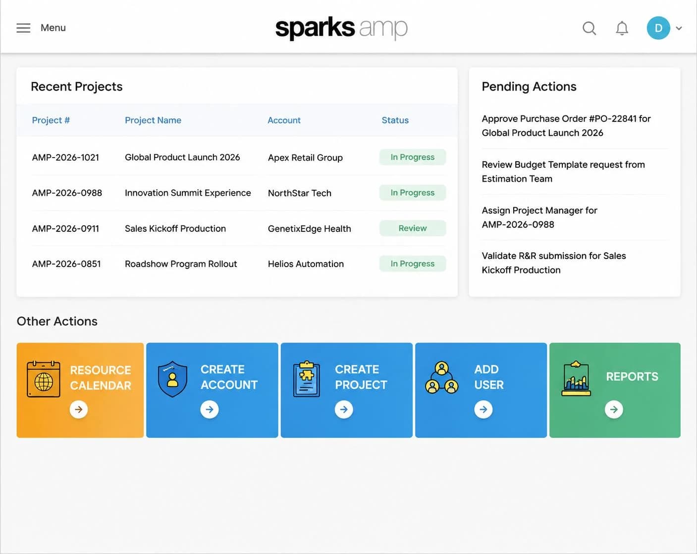 AMP — Resource & Project Management Suite screenshot