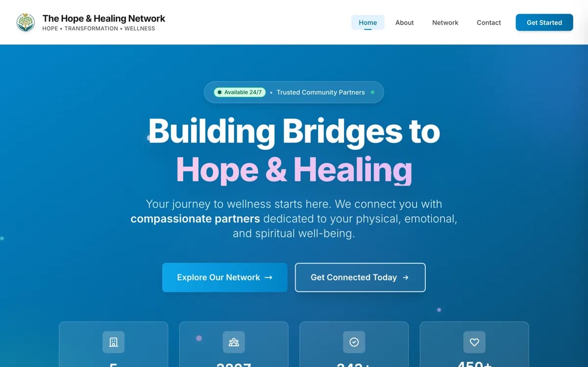Hope & Healing Network screenshot