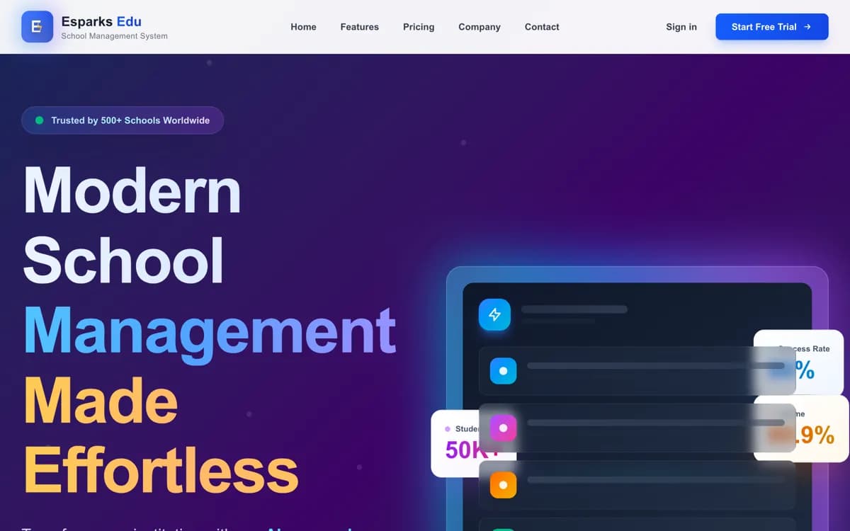 Esparks Edu โ School Management ERP screenshot